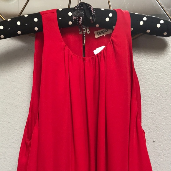 L'agence red silk blouse - Picture 2 of 6